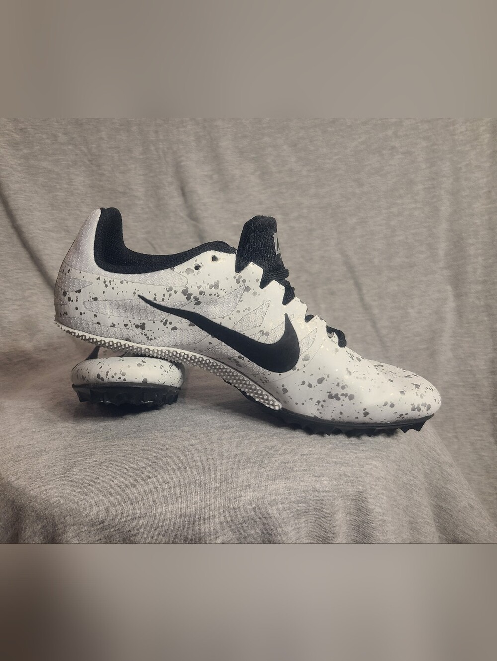 Nike Zoom Rival S 9 Track Spikes Pure Platinum Black 907564-005 Men’s Size 7.5